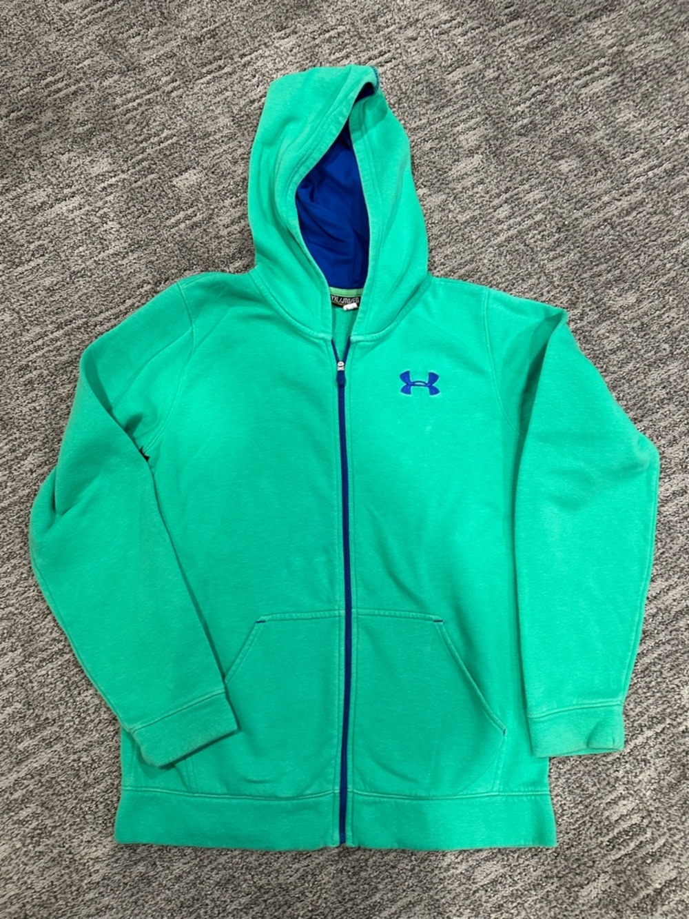 Under Armour Kids Green & Blue Zip Hoodie